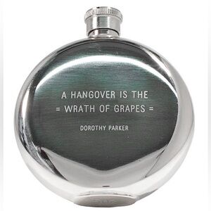 Izola A HANGOVER IS THE WRATH OF GRAPES Stainless Steel 5oz Flask